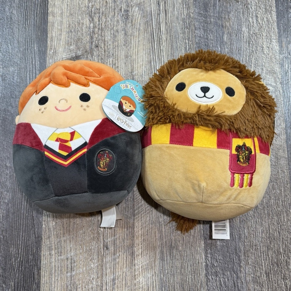 Squishmallows‎ Harry Potter Ron Weasley & Gryffindor Lion Plush 8" Stuffed Toys